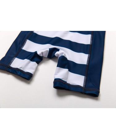 BONVERANO Baby Boys Swimsuit UPF 50+ Sun Protection 9-12 Months Hooded White Stripe - Buy Online on GoSupps.com