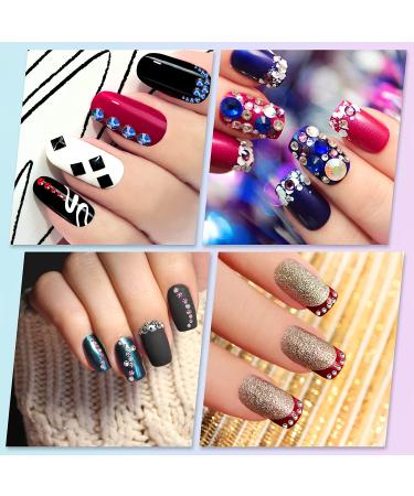 4488 Pcs Nail Art Rhinestones - Crystal Flatback Gems with Tweezers | DIY Decoration for Nails, Clothes, Shoes & Bags - Buy Online on GoSupps.com