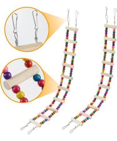 Natural Wood 10-Ladder Bird Ladder Bridge Set for Small Birds - Swing and Climbing Toys for Parakeet, Cockatiel, Finch, Lovebird, and more - Buy Online on GoSupps.com