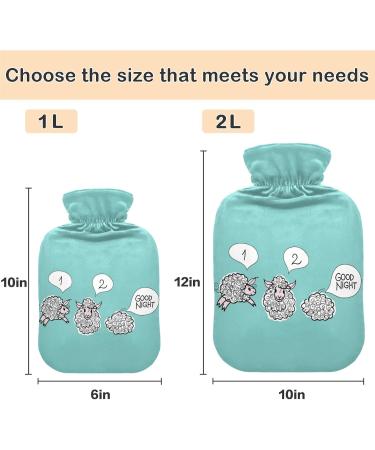Shop Naanle Funny Sheep 2L Hot Water Bottle with Cover | Pain Relief & Heat Therapy | Bed Warmer & Hand/Foot Heating - Buy Online on GoSupps.com