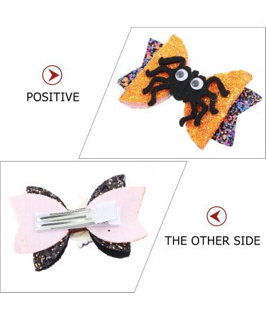 Beaupretty Halloween Bowknot Hair Clips - 4 Pcs Glitter Spider Hair Accessories for Kids - Buy Online on GoSupps.com