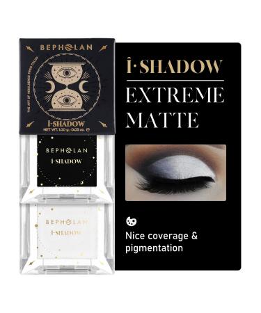 BEPHOLAN 2 PCS Single Matte Black White Eyeshadow Palette Eyeliner Powder Goth Makeup Eyeshadow Gothic Vampire Makeup Kit Black&white