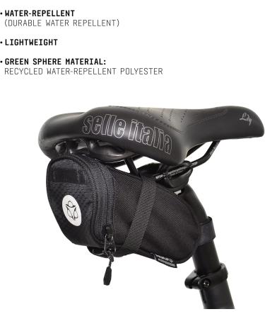 AGU Performance DWR Saddlebag - 0.7L Water-Repellent Bicycle Bag in Black | Reflective & Eco-Friendly 100% Recycled Polyester - Buy Online on GoSupps.com
