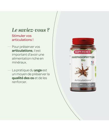 Super Diet Harpagophytum 80 Tablets Flexibility and Mobility 100% Organic - Buy Online on GoSupps.com