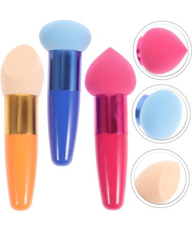 HAPINARY 3pc Makeup Powder Brush Concealer Sponge Lip Brush on Stick Cream Foundation Brush Gel Removing Tool Contour Brush Makeup Brush Tools Eye Shadow Travel Gourd - Buy Online on GoSupps.com