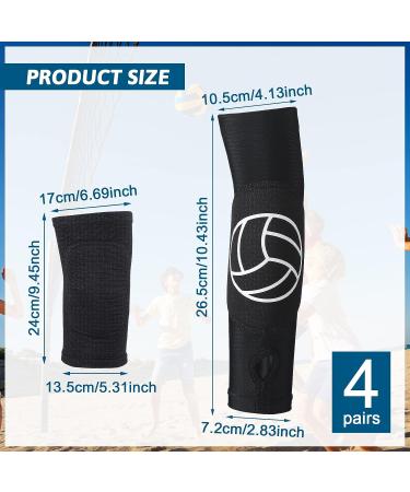 Hungdao Volleyball Knee Pads and Arm Sleeves Set for Girls, Women, Youth - Protective Gear for Hitting and Training - Buy Online on GoSupps.com