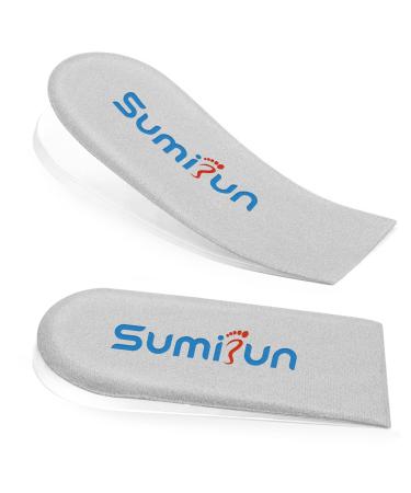 Sumifun Adjustable Orthopedic Heel Lift - 2 Layer Shoe Lift for Uneven Legs Leg Length Discrepancies Heel Spurs Heel Pain Sports Injuries and Achilles tendonitis Gray Large