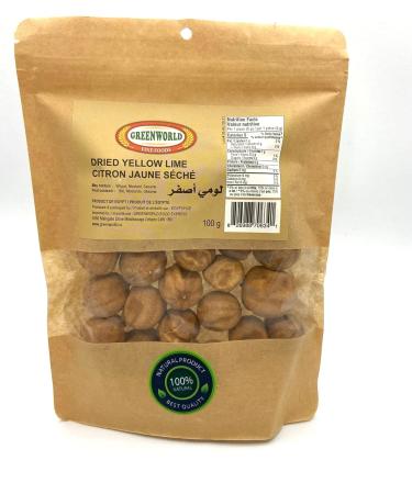 GreenWorld Dried Whole Yellow Limes(Lumi) - Fresh & Dried & Natural 100g - Citron Jaune Seche - Used for Chutneys Soups and Stews  - Buy Online on GoSupps.com