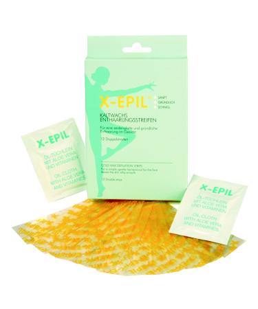 X-Epil cold wax hair removal strips for the face 12 pieces (double strips)