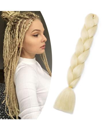 Gairyan Blond Jumbo Braids Extensions Kunsthaar for braid Extensions 1PCs Braoiding KanCalon Synthetic Hair Box Braids Hair extensions braids Afro (24 -inch 100g blonde) 60 cm (1 piece) bleached blonde - Buy Online on GoSupps.com