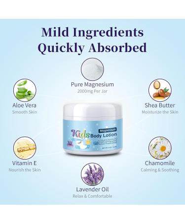 Magnesium Lotion For Kids & Babies Bedtime Magnesium Cream For Sleep Leg Cramps Lavender Calming Magnesium Oil Lotion For Bone & Muscle Relaxation Apply to Feet 4 OZ. Lavender - 4OZ 4 Ounce (Pack of 1) - Buy Online on GoSupps.com