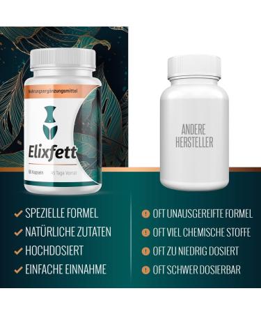 Elixfett Body Balancing Formula - Garcinia Cambogia Extract | 90 Capsules for Weight Management | Shop Internationally - Buy Online on GoSupps.com
