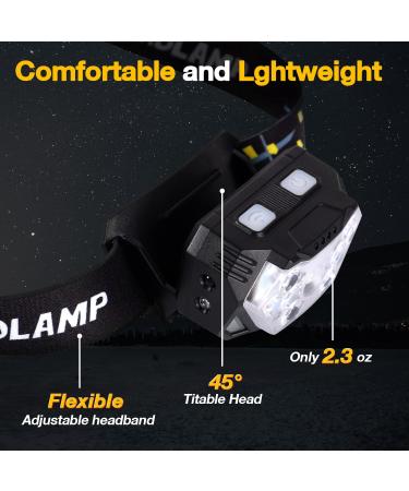 GOANDO Rechargeable 2500 Lumen LED Headlamp 2 Pack | Waterproof with Red Light Sensor Mode | Ideal for Running, Cycling, Camping - Buy Online on GoSupps.com