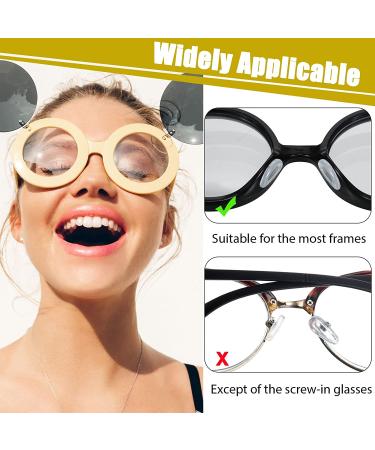 24 Pairs Adhesive Eye Glasses Nose Pads  D Shape Stick on Anti-Slip Soft Silicone  Adhesive Nose Pads Glasses Nose Pad for Glasses  Eyeglasses and Sunglasses Transparent - Buy Online on GoSupps.com