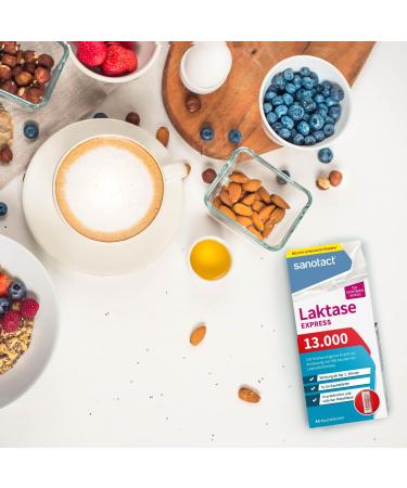 Sanotact Lactase 13 000 Express - 40 Tablets for Lactose Intolerance | Immediate Relief for Milk Intolerance | Enjoy Dairy Again! - Buy Online on GoSupps.com