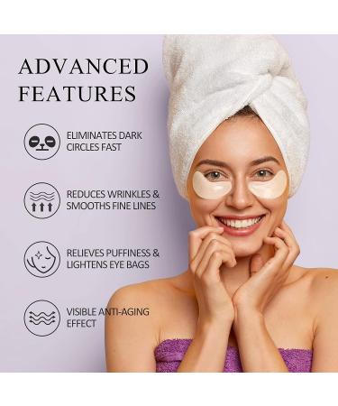 20 Pairs Under Eye Patches for Dark Circles & Puffiness | Anti-Aging Eye Gel Pads for Women - Pearl, Green Tea, Marine Collagen & Lavender - Buy Online on GoSupps.com