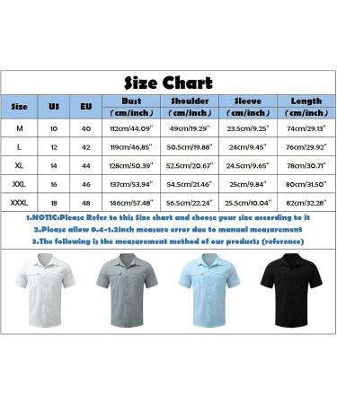 BEUU Men's Cotton Linen Summer Shirt - Short Sleeve Button Down, Double Pocket, Relaxed Fit Beach Top - Gray XL - Buy Online on GoSupps.com