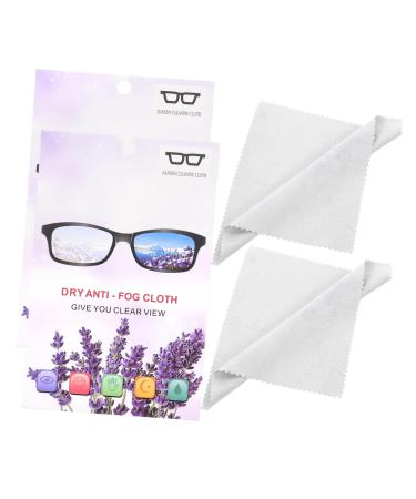 Glasses Wipes 2pcs Glasses Lens Wipes Cleaning Cloths Lens Wipes Portable Wipes Phone Cleaning Wipes Fog Lens Cloth Dish Cloth Winter Cloth White Dishcloth Lens Wipes
