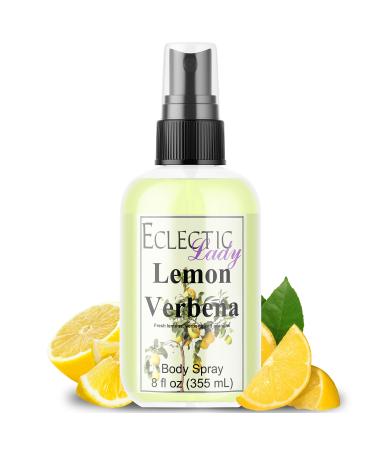 Body Spray for Women 8 Oz (Double Strength) Lemon Verbena Body Mist with Long-Lasting Fragrance Fresh Wonderful Scent for Spring & Summer Floral & Fruity Perfume for Women with Orange Daily Use Double Strength 8 Fluid Ounces
