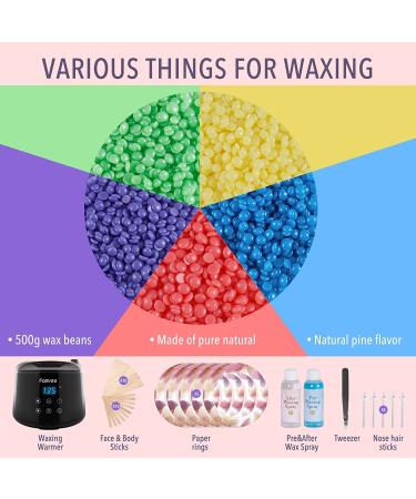 Famree Waxing Kit - Professional Wax Warmer for Hair Removal - Non-Stick Pot with LED Display - Suitable for Sensitive Skin - 17.6 Ounce - Buy Online on GoSupps.com