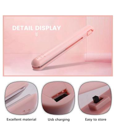 USB Mini Portable Hair Straightener - Dual-Use Curling Iron for Students - Stylish Pink - Buy Online on GoSupps.com