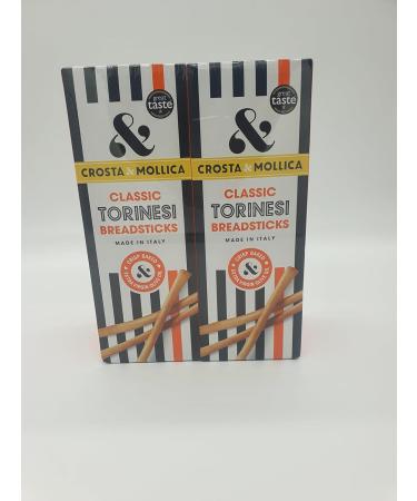 Crosta & Mollica 4 x 120g Torinesi Breadsticks Classic Italian Grissini Breadsticks Crisp Baked with Extra Virgin Oil Original Italian appetiser. By Limitless Essentials - Buy Online on GoSupps.com