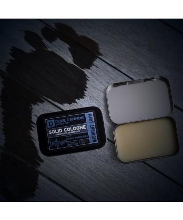 Duke Cannon Supply Co. Solid Cologne for Men Midnight Swim - Cold Water Crisp Greens Fresh Air - Concentrated Balm Travel-Friendly Tin 1.5 oz (1 unit) - Buy Online on GoSupps.com