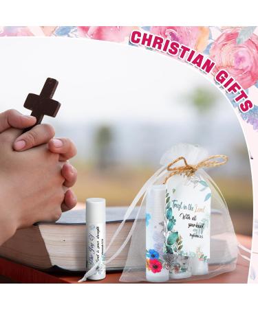 50 Sets Christian Lip Balms - Inspirational Gifts with Bible Verses | Bulk Honey Flavored Party Favors for Women - Buy Online on GoSupps.com
