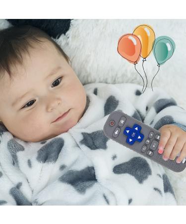 Silicone Remote Control Shape Baby Teething Toys 2 Pack | Chew Toys for Boys and Girls | Silicone Teether Toy for Babies 3-12 Months | Grey+Blue - Buy Online on GoSupps.com