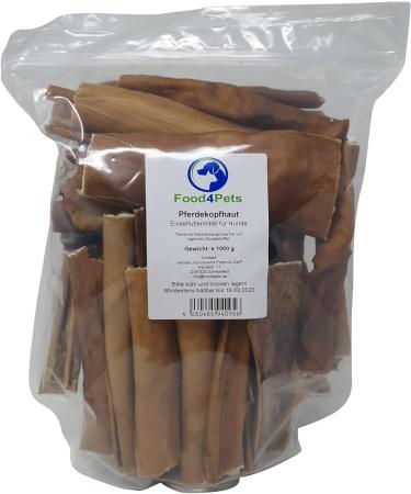 Buy Food4Pets Horse Scalp Dog Treats 1kg - Natural Chew Snack for Dogs | 100% Horse | International Shipping - Buy Online on GoSupps.com