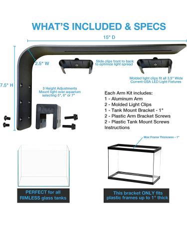 Current USA Orbit LED Tank Mount Bracket - Adjustable, Black - Buy Online on GoSupps.com