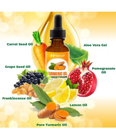 Turmeric Serum for Face & Body - All-Natural Brightening Oil for Dark Spots Acne Relief & Scars - Handcrafted USA Skincare - Buy Online on GoSupps.com