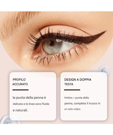 Opilroyn Eye effect wings double tip cosmetics gel stencil for beginners and as a gift Brown - Buy Online on GoSupps.com