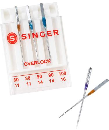 SINGER 04803 Overlock Needles 5-Count - Regular Point for Smooth Stitching - Buy Online on GoSupps.com