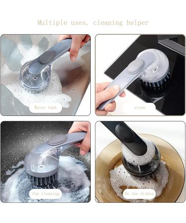 Multi-Functional Long Handle Liquid Cleaning Brush Household Press Out Liquid Cleaning Brush Kitchen Washing Dishes to Remove Oil and Liquid Pan Brush - Buy Online on GoSupps.com