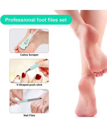 Premium Stainless Steel Callus Shaver with 10 Blades for Dry and Cracked Feet - A-green - Buy Online on GoSupps.com