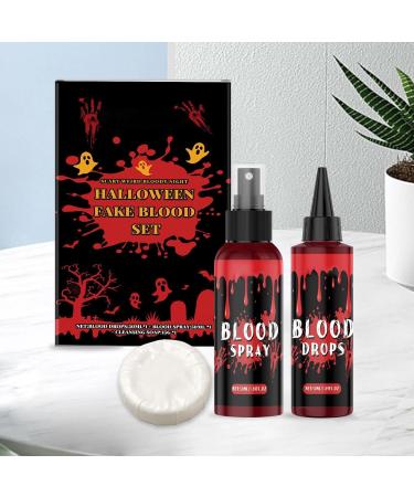 Washable Artificial Blood | Realistic Bleeding Wound Effect - Liquid Soap Cleanser Face Makeup for Vampire Zombie Costumes Men Women - Buy Online on GoSupps.com