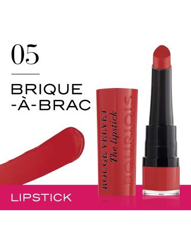 Bourjois Rouge Velvet Lipstick 05 Brique A Brac - Long-lasting Matte Formula - Buy Online on GoSupps.com