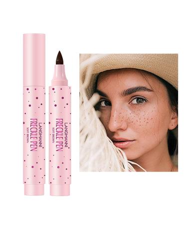 Freckle Pen freckles pen natural lifelike fake freckled make-up pen durable waterproof neutral light freckle make-up tools (02#Dark Brown)