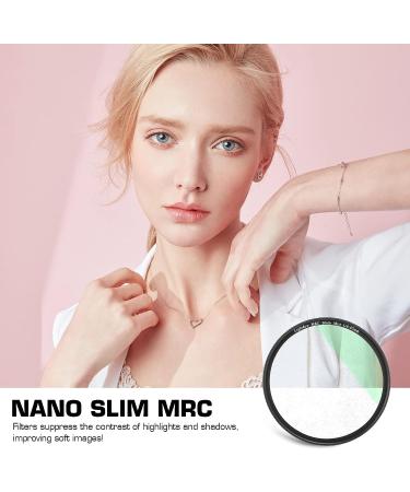 82mm 1/8 Black Mist Diffusion Lens Filter - MRC Nano Coatings, Waterproof & Scratch Resistant for Cinematic Video/Vlog/Portrait Photography - Buy Online on GoSupps.com