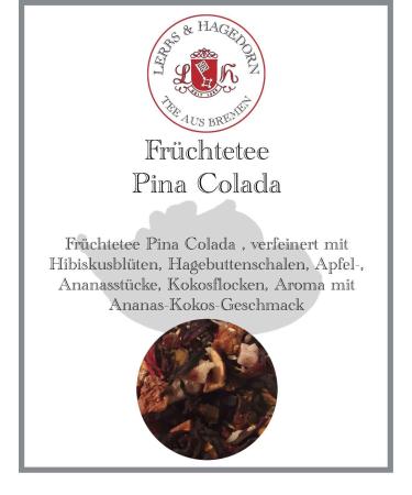 Lerbs & Hagedorn Lerbs & Hagedorn Pina Colada fruit tea | Pineapple-coconut taste 1.5 kg (approx. 122 liters) Hibiscus flowers rosehip peel pineapple pieces coconut flakes