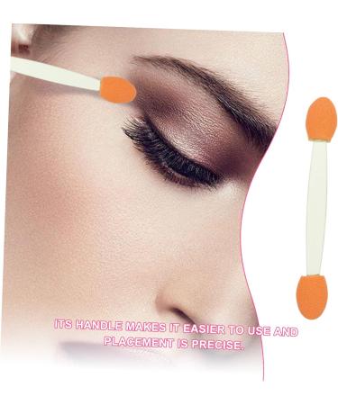 AUTSUPPL 100pcs Double Ended Eyeshadow Brush Makeup Tool Eyeshadow Stick Dual-side Sponge Brush Cosmetic Applicator Latex Sponge Eye Makeup Applicator Cosmetic Tool 6.5x1.3cm Green - Buy Online on GoSupps.com
