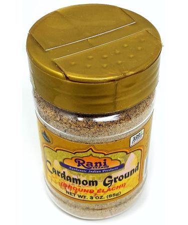 Rani Cardamom Ground Powder 3oz PET Jar - All Natural, Gluten Friendly, Vegan - NON-GMO - No Salt, Fillers, or Color Added - Indian Spice | Pack of 1 - Buy Online on GoSupps.com
