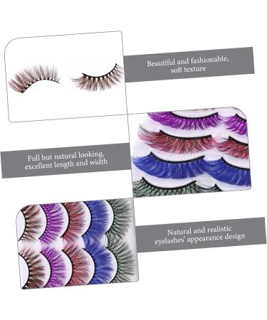 20 Pairs Colored False Eyelashes Party Diy Fake Lashes Cosplay Fake Eyelashes Party False Eyelashes Stage Makeup Supply 3d Eyelashes Cosmetics Artificial Imitation Girl - Buy Online on GoSupps.com