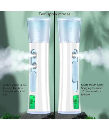 Dual Head Nano Facial Steamer Skin Water and Oil Test Moisturizing Hydrating Face Sprayer with LCD Screen Display for Your Girlfriend - Buy Online on GoSupps.com