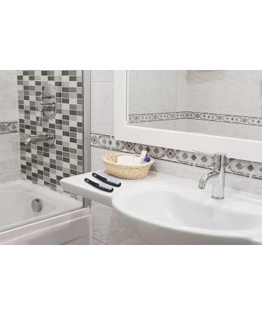ZUFUGHJK Nail Brush Set - 2 Pack Black Fingernail Scrub Brush for Women and Men | Multifunctional Pedicure Brushes with Plastic Handle | Manicure Tool for Toes and Nails - Buy Online on GoSupps.com