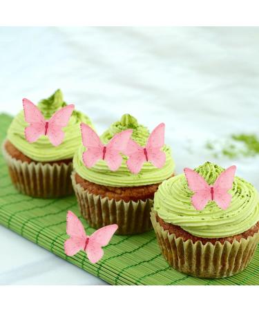 48 Edible Pink Butterflies - Alegre Butterflies TorteDeco | Cake & Cupcake Toppers for Weddings & Baby Showers - Buy Online on GoSupps.com