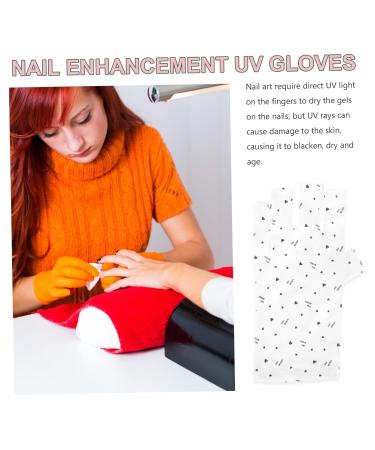 minkissy 2 Pairs protection Accessories hand cover light anti-black manicure gloves UV fingerless gloves for women gel manicure gloves gel gloves polyester nails gel 24x13cm - Buy Online on GoSupps.com