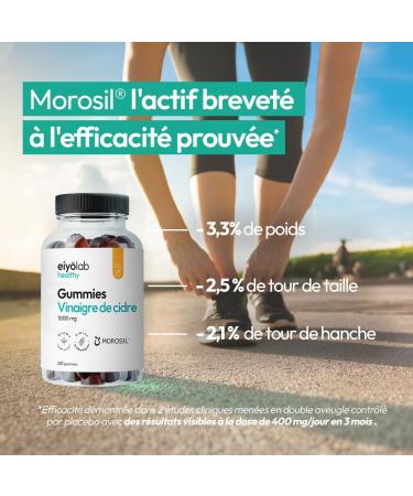 Gummies Morosil - Vinaigre de Cidre | Digestion - Perte de Poids - Br le Graisses | Vinaigre de cidre avec la "m re" | Morosil issu d Orange Sanguine | Gummies Go t Orange | Sans G latine | Eiyolab - Buy Online on GoSupps.com