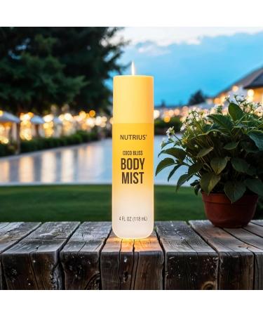 Nutrius Body Mist - Coco Bliss 4 FL OZ - Invigorating and Natural Daily Fragrance - Buy Online on GoSupps.com